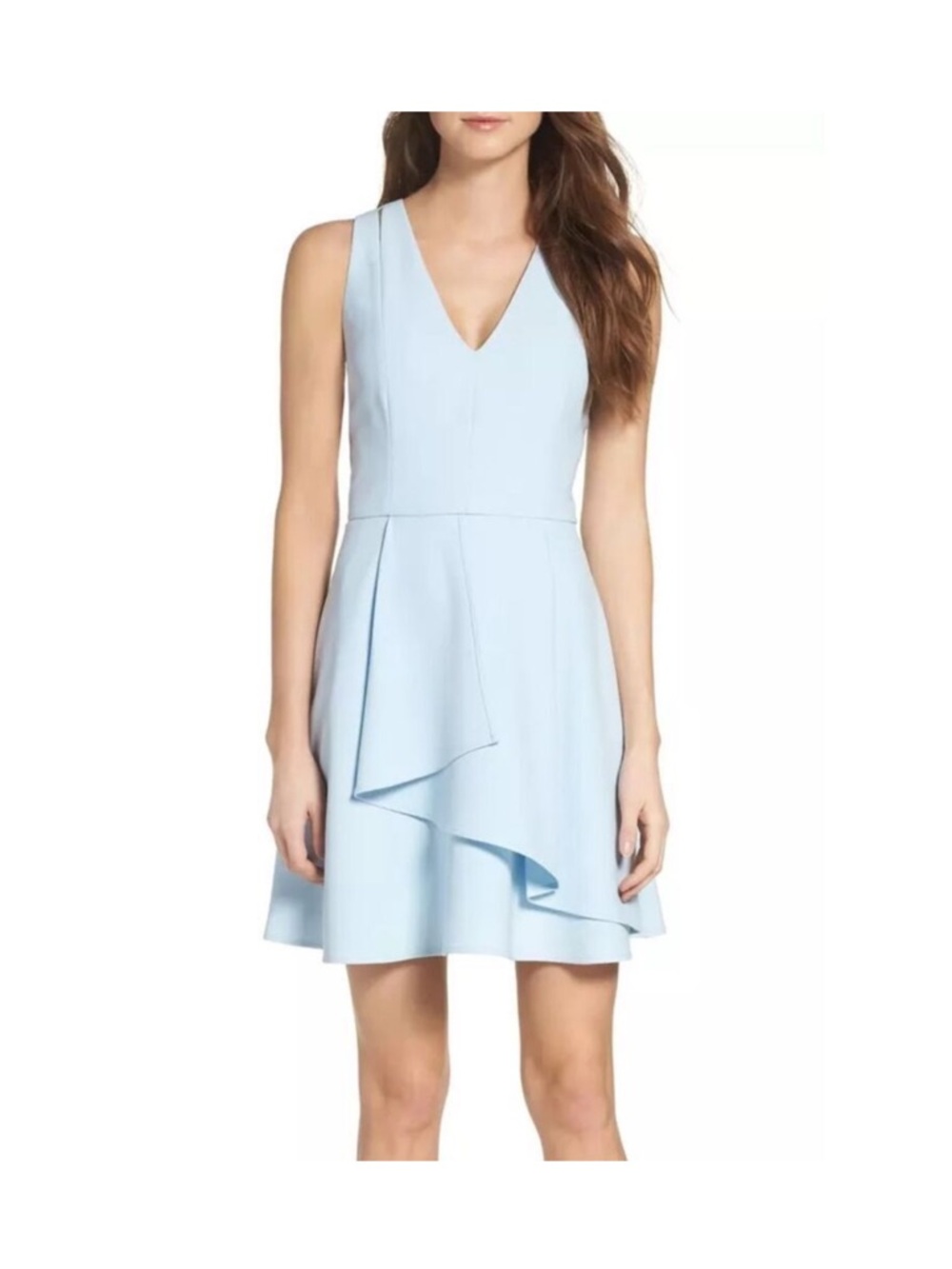 Adelyn Rae asymmetrical light blue dress NWT